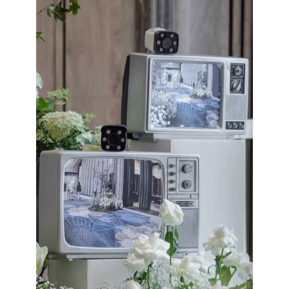 레트로 티비 포토존 소품 복고 텔레비전 TV 빈티지 14인치 TV + USB - 상세 이미지 2