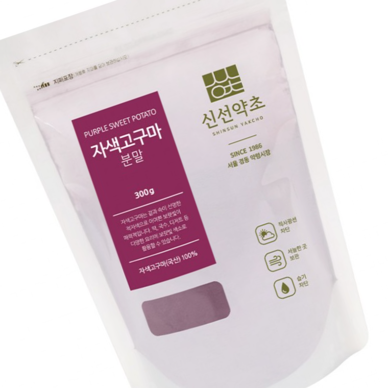 국산 자색고구마가루 300g 분말 선식 파우더 - 상품 이미지
