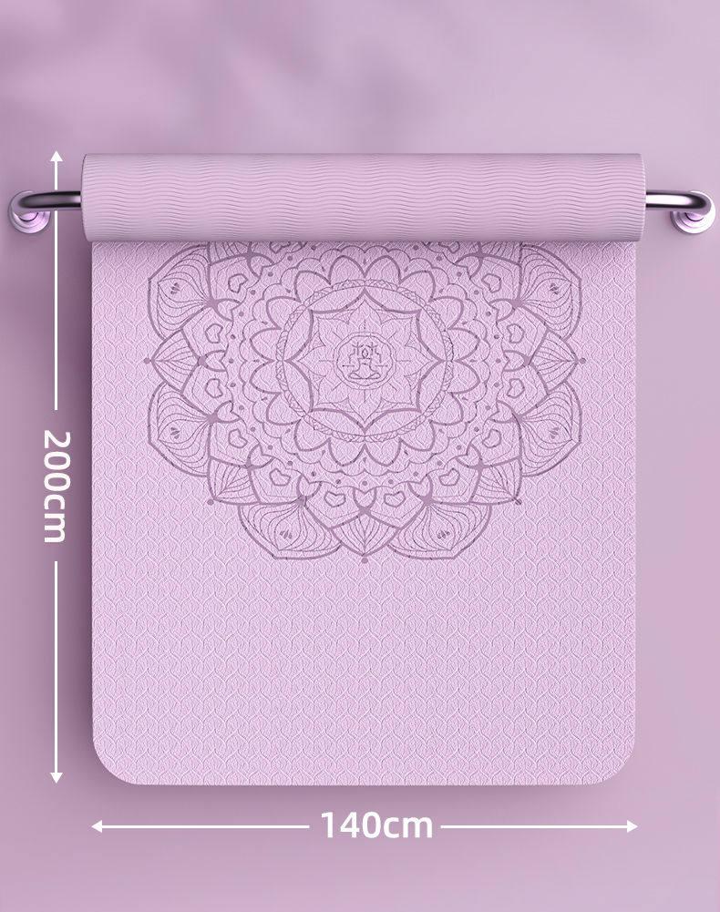 와이드 특대형요가매트 미끄럼방지 두꺼운 헬스장 홈트 퍼플 200x130cm 10mm - 상세 이미지 2