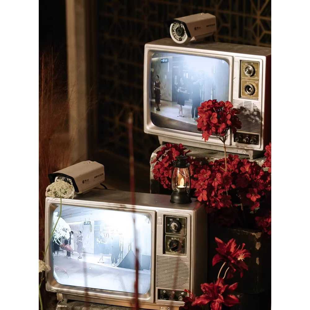 레트로 티비 포토존 소품 복고 텔레비전 TV 빈티지 14인치 TV + USB - 상세 이미지 3