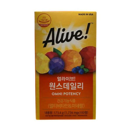 얼라이브 원스데일리 멀티비타민 1,734mg 100정, 1개