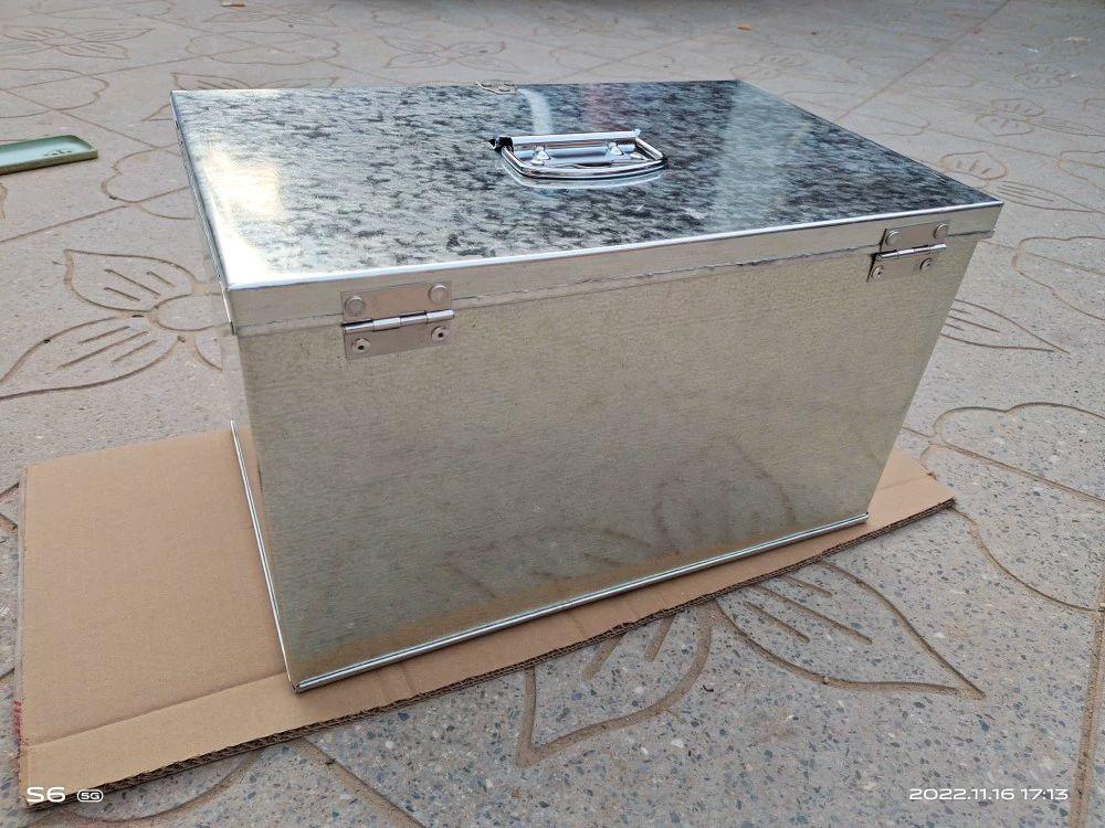 갈바 함석박스 공구함 철제 수납 철박스 적재함 정리 50너비 30높이 32cm 보강 0.6 - 상품 이미지