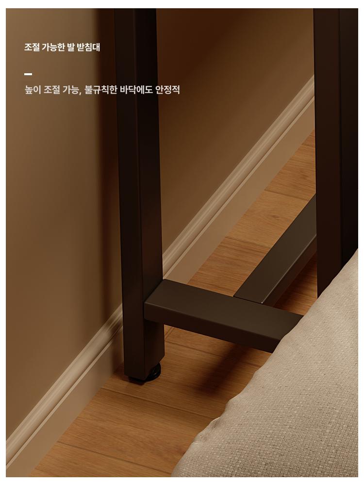 침대머리장 높은협탁 슬림협탁 공간 좁은 활용 단층 작은협탁 서랍 안방 침실 - 상세 이미지 4