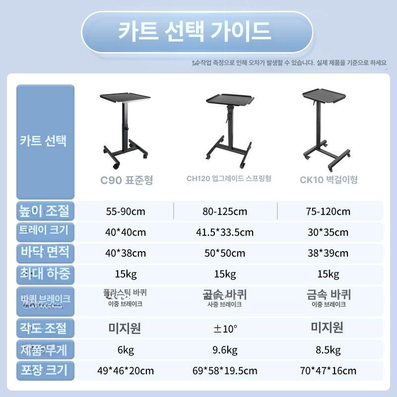 이동식 프로젝터 스탠드 삼각대 바퀴카트형 회의실용 선반 C90 카트 - 상세 이미지 4