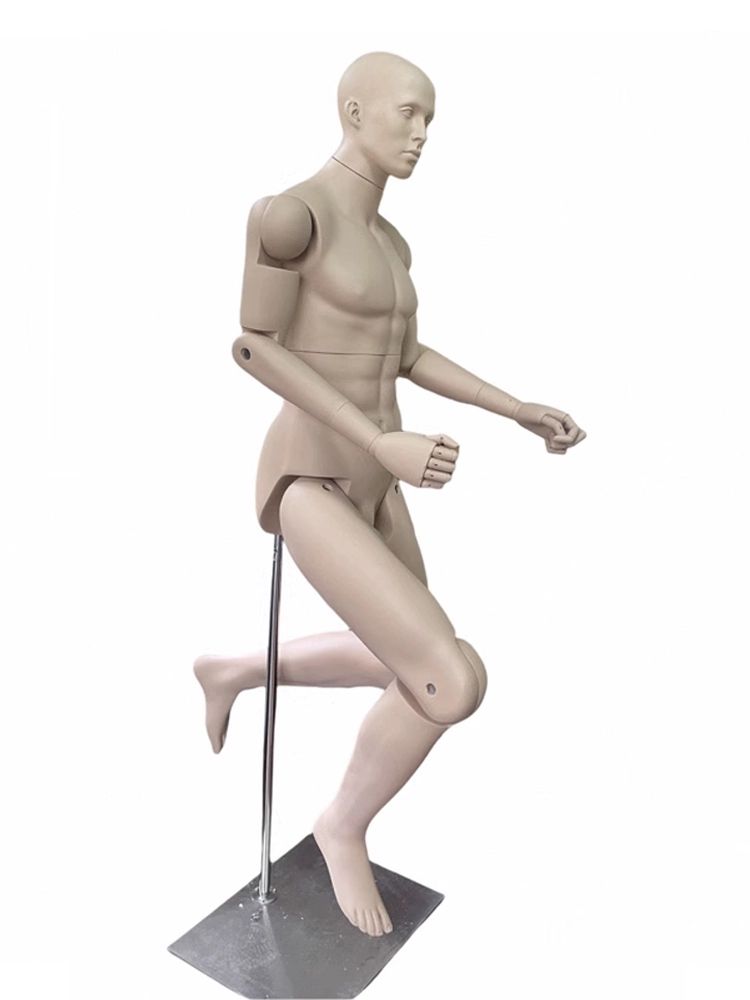 전신 관절 전시용 촬영용 피팅 구체형 의류 매장용 남녀 블랙 여성용 오리알 헤드 로봇 받침대 포함 - 상세 이미지 4