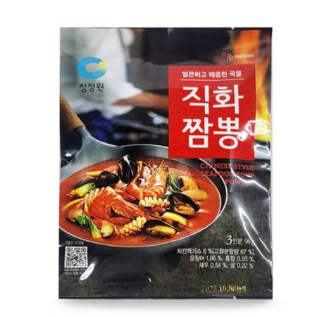 상품정보참고 쿨샵 청정원 직화짬뽕분말 불맛짬뽕 육수 분말 3인분 즉석요리 간편요리