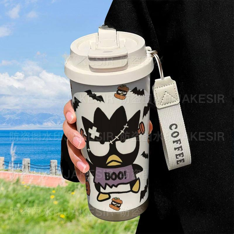 산리오 배드바츠마루 보온 물병 316 스테인리스 대용량 빨대 차량용 커피 컵 캐릭터 텀블러 모델 1 - 상세 이미지 2