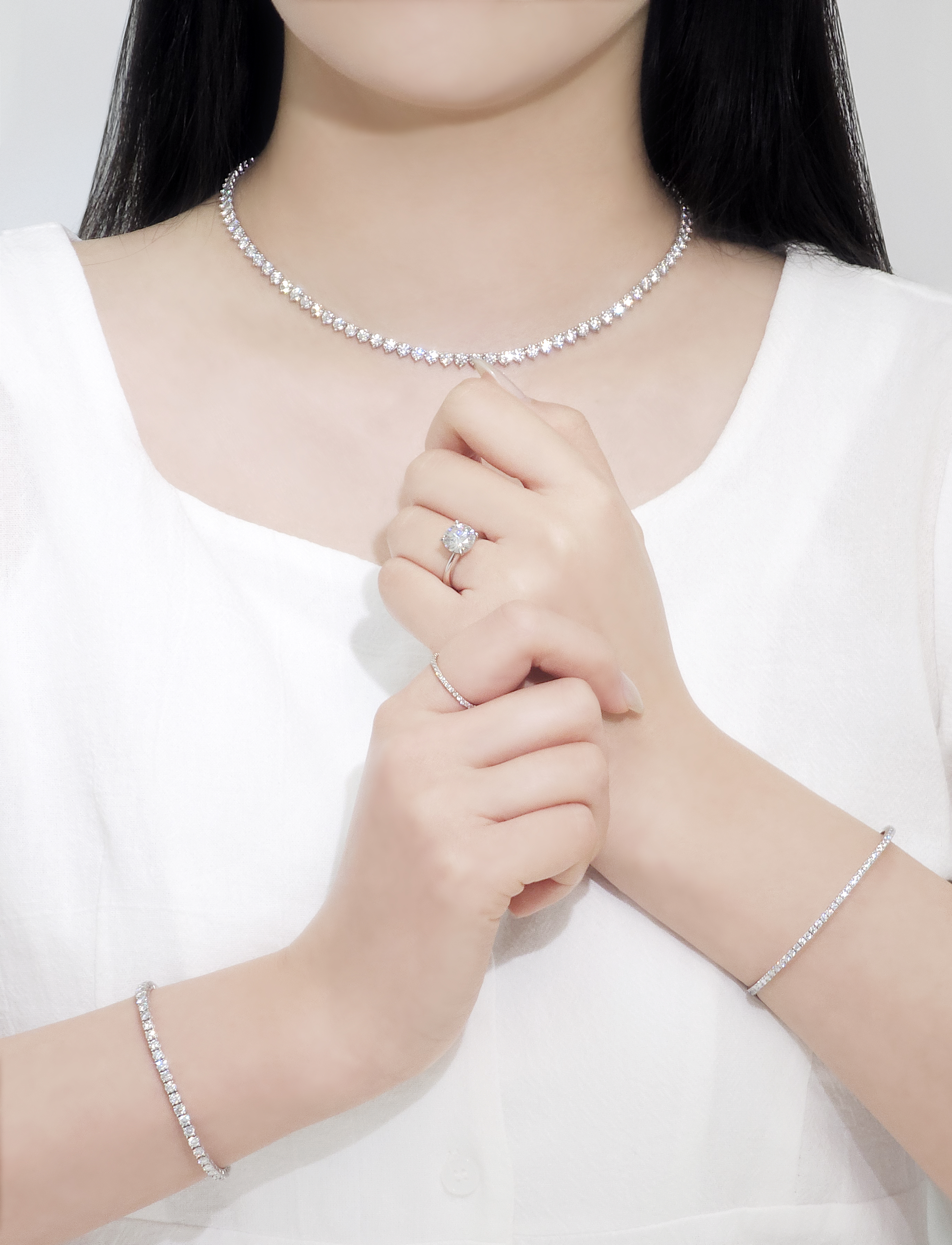 랩다이아 반지 3캐럿 4프롱 솔리테어링 IGI 랩다이아몬드 14k 18k 이미지 7