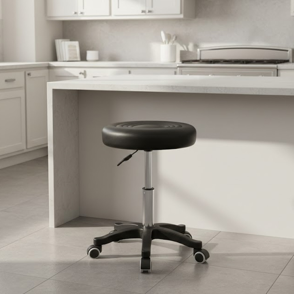 바퀴달린 의자 미용 보조 카운터 등받이없는 의자 일반형