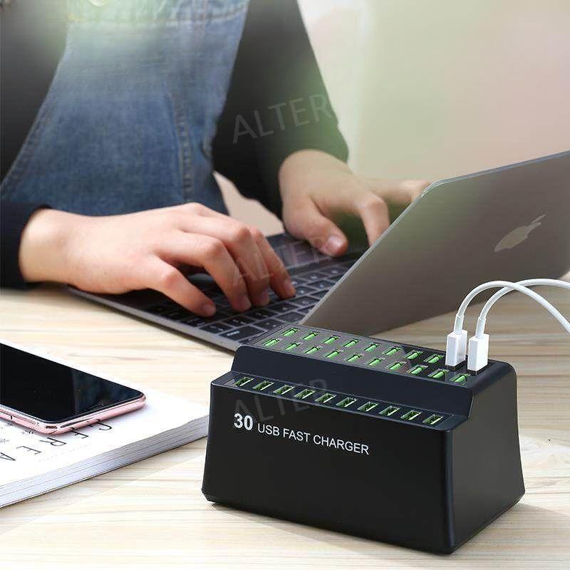 USB 멀티포트 허브 C타입멀티허브 대용량 어댑터 에어 노트북 30포트 A7 150W+type-c10개 - 상세 이미지 4