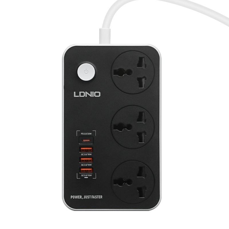 3구 USB 멀티탭 PD고속충전 C타입 퀵차지 해외여행 워킹홀리데이 겸용 안전 대용량 - 상품 이미지