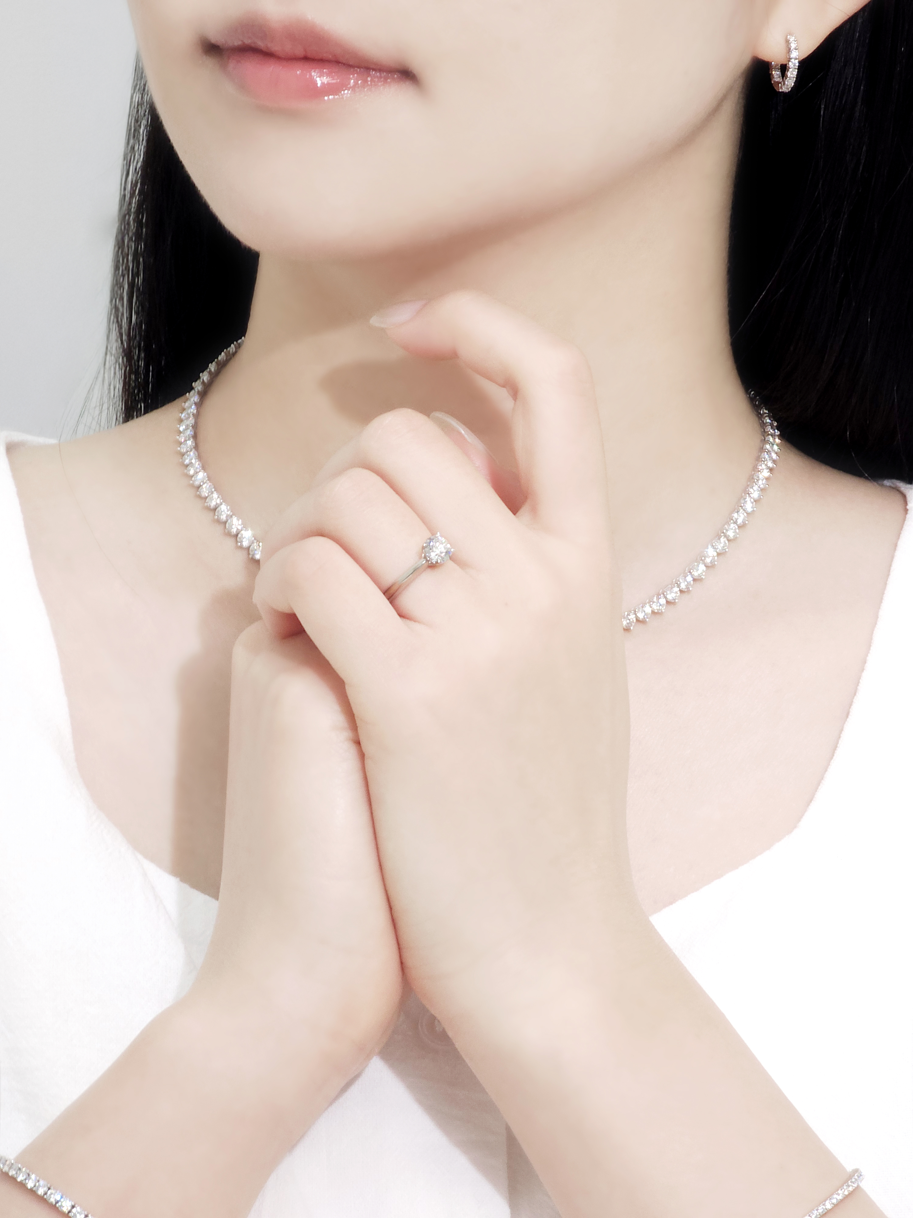 랩다이아 반지 1캐럿 4프롱 솔리테어링 IGI 랩다이아몬드 14k 18k 이미지 6