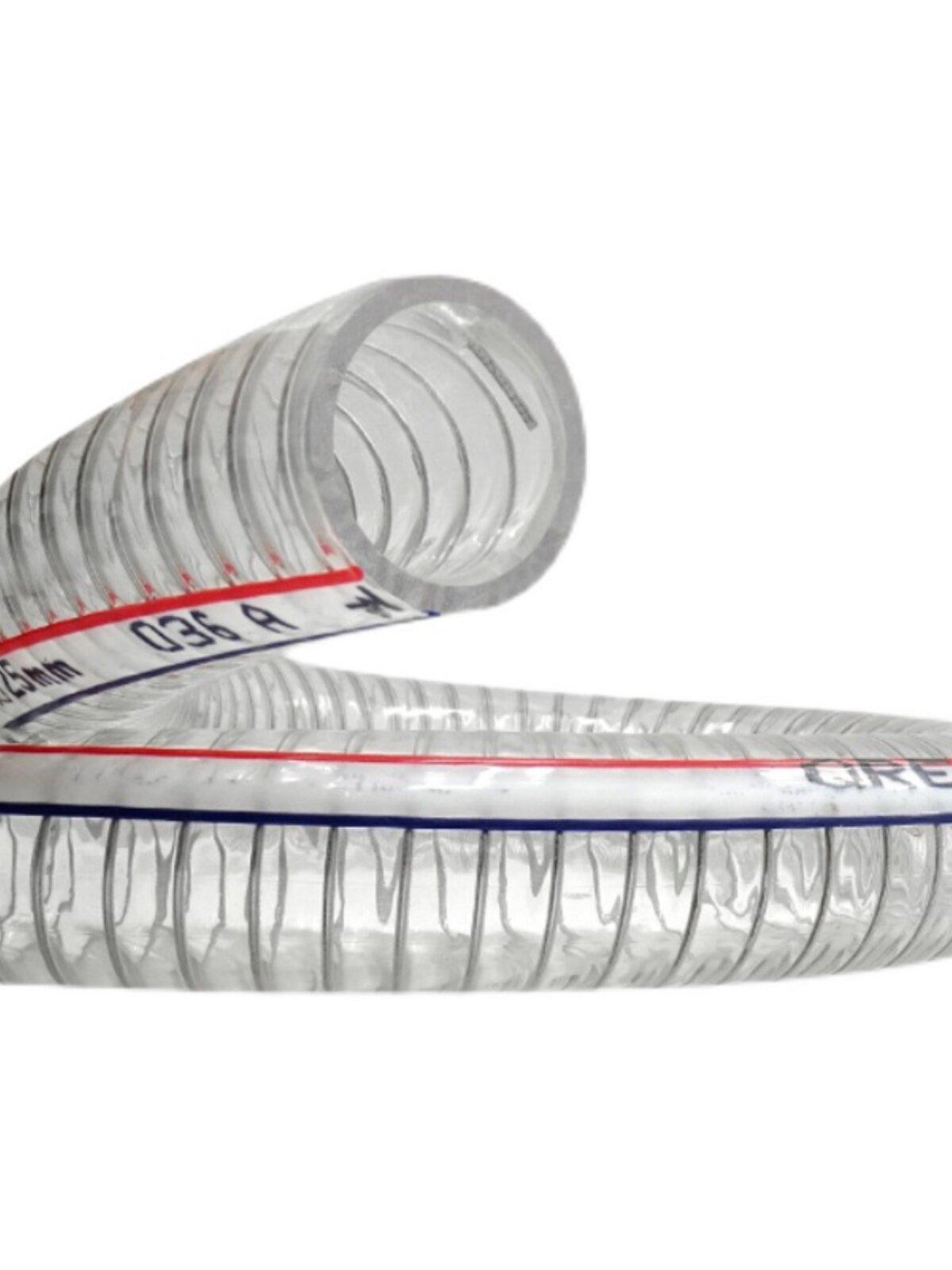 PVC 튜브 자바라 투명 산업용 가죽 기름 배기관 연통 내경 10mm - 상품 이미지