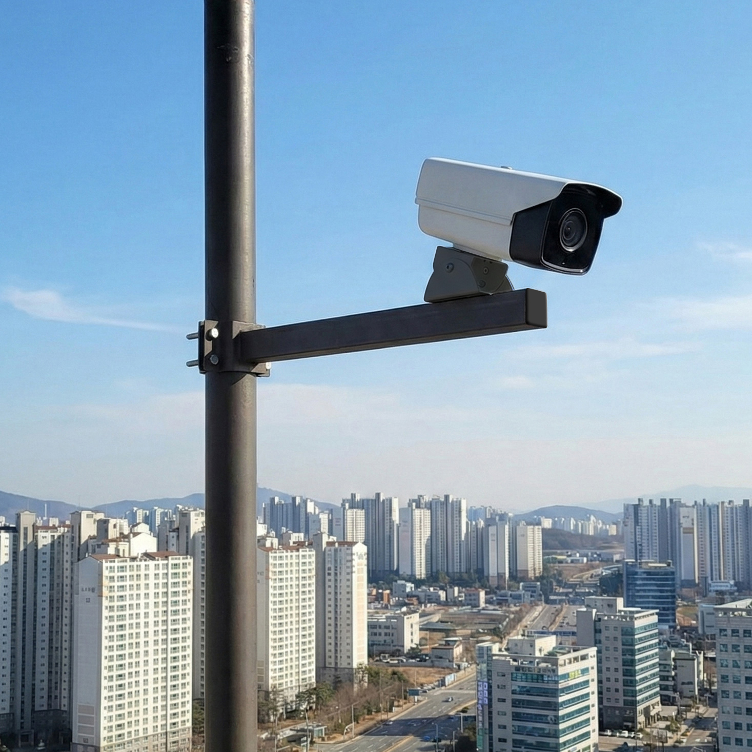 CCTV 브라켓 카메라 거치대 받침대 각파이프 각도조절 자립식 암대 고정대 이미지 6