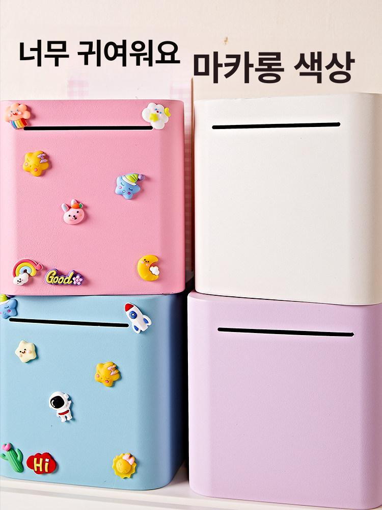 스텐 일체형 파스텔 현금보관 사각 대용량 선물용 오렌지 문라이트화이트 15.5 x 15.5cm 11만 - 상세 이미지 5