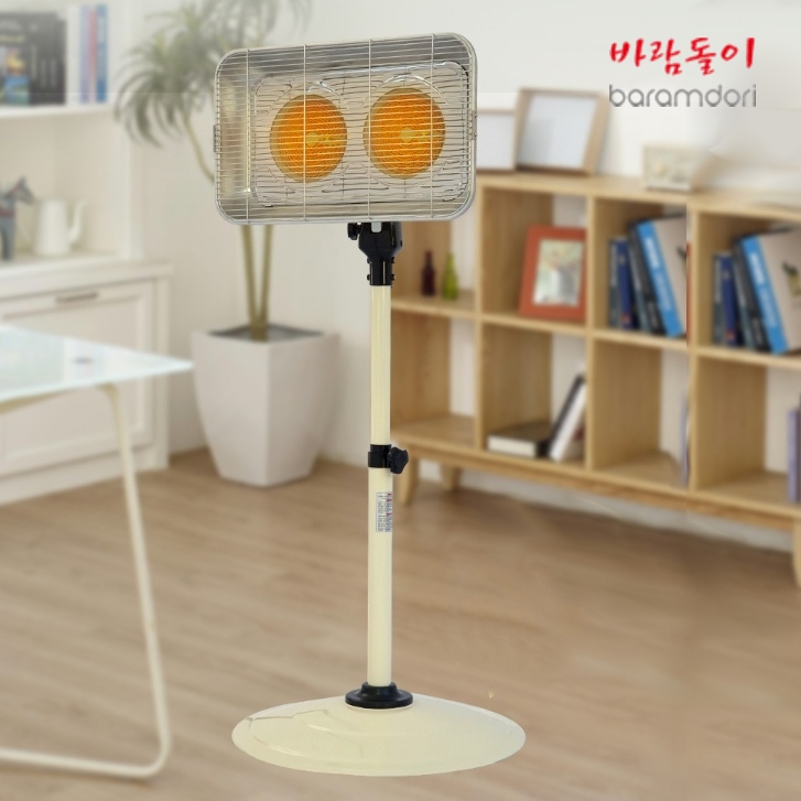 스탠드 키높이 하이라이트히터 2구 원적외선히터 작업실 전기난로 - 상품 이미지