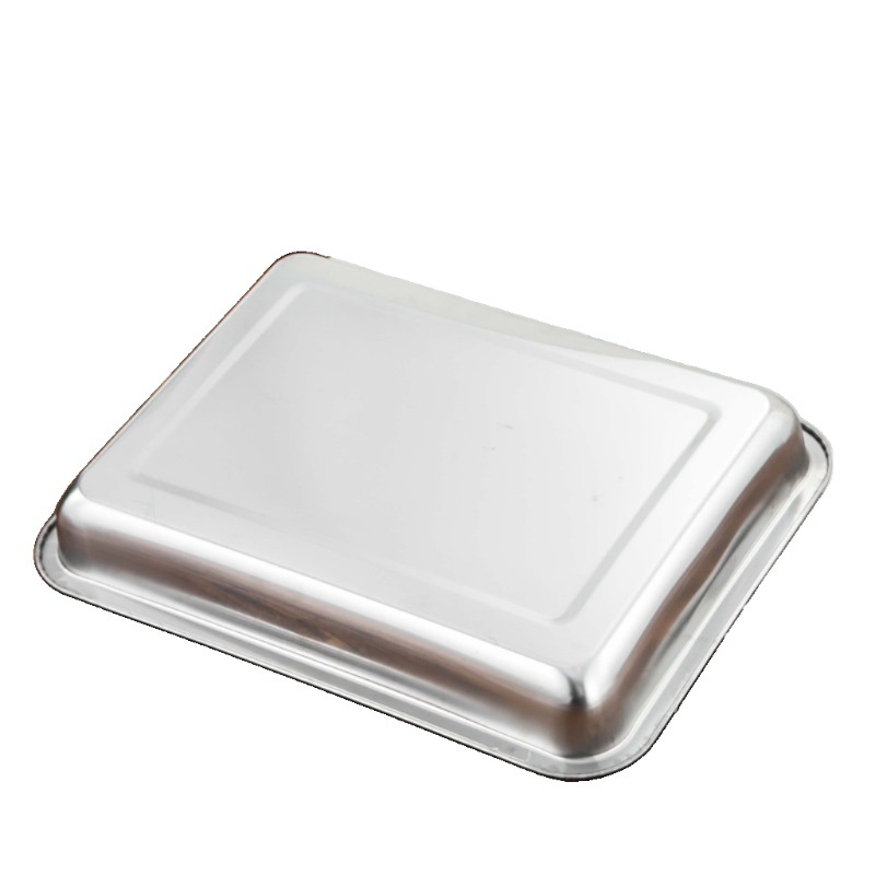 업소용 대형 트레이 사각 카페 직사각 미니 사각쟁반 스테인레스 큰 식당 서빙 21x12x3cm 작은 접시 - 상세 이미지 3
