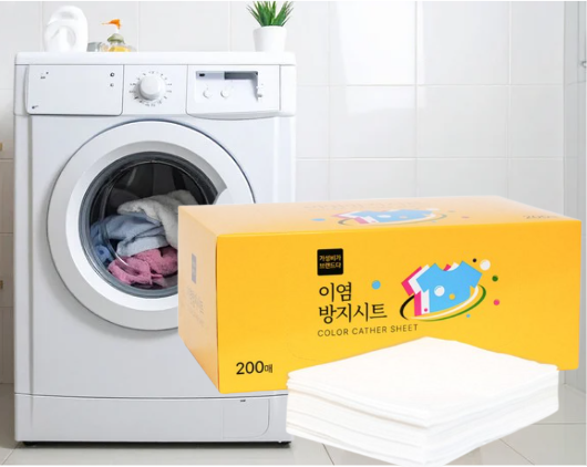 이염방지시트 세탁시트 흰옷 이염 걱정 끝 200매 - 상품 이미지