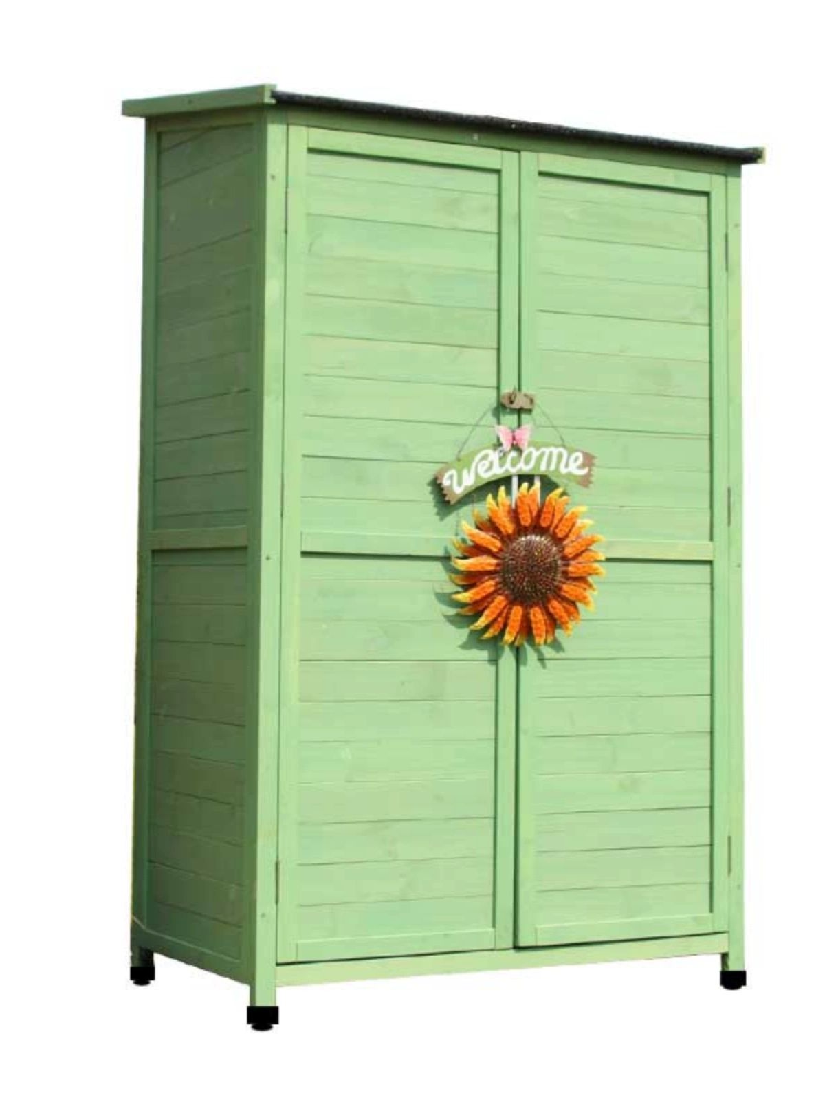 농기구 보관함 야외수납장 조립식 수납장 마당 정리함 A + B 블루그린 180 x 55x120cm 5개 - 상세 이미지 5