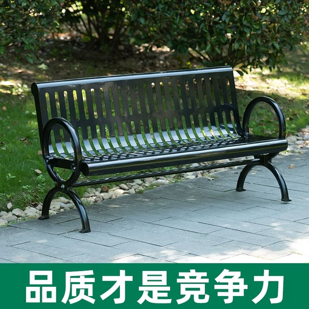 정원 등받이 긴의자 야외 철제 의자 인테리어 벤치의자 벤치 펜션 - 상세 이미지 2