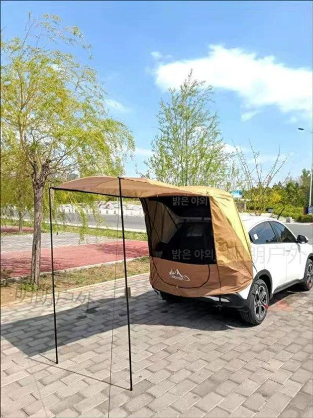 차박 트렁크 차박용 도킹 차량용 그늘막 차박쉘터 SUV 1단 그레이 폴대 없음 1.8-1.9 m - 상세 이미지 3