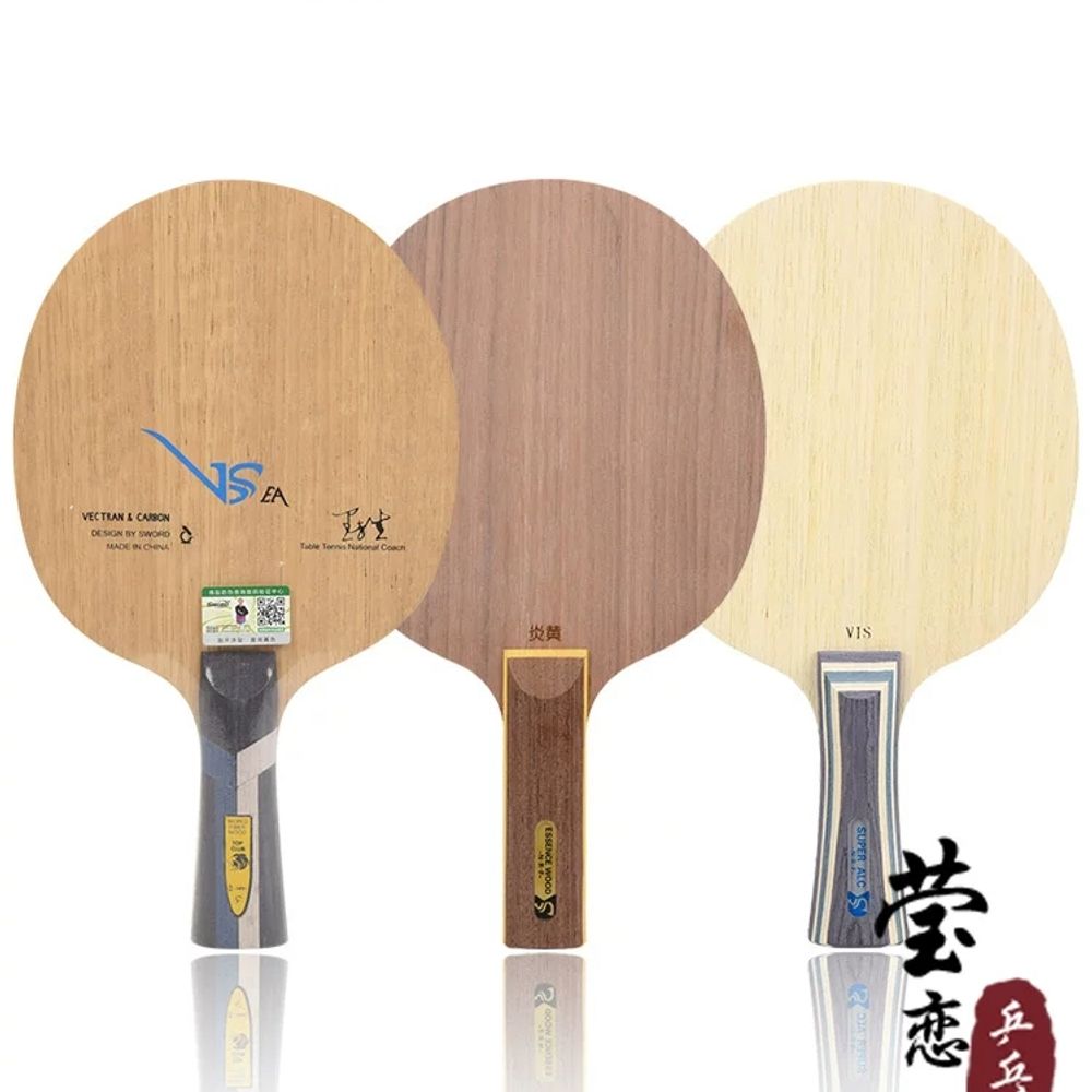 펜홀더라켓 식탁구라 A. Lanfang Carbon VIS_Straight CS 짧은 핸들 - 상품 이미지
