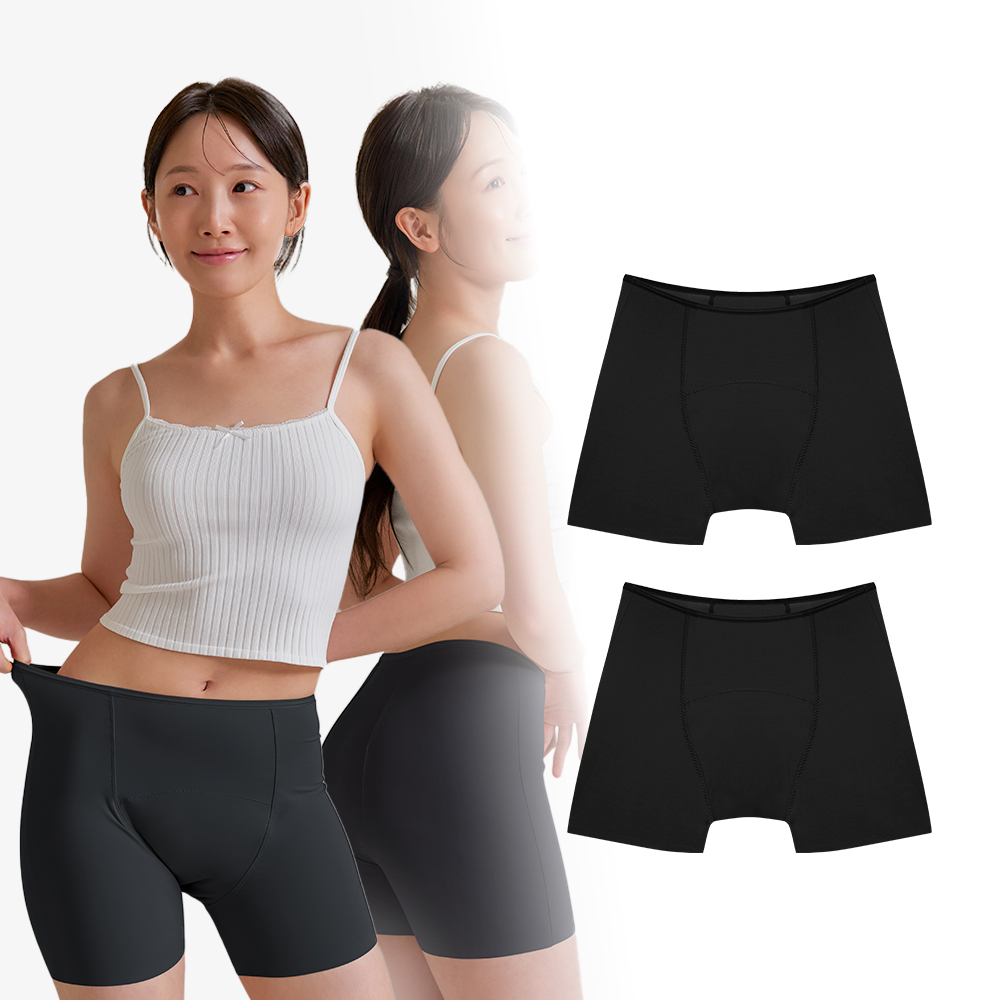 [드로즈] 단색 사각 생리팬티 샘방지 장시간 착용 편한핏 위생팬티 학생 운동복 헬스 레깅스 제품 이미지