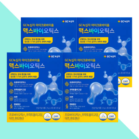 GC녹십자 마이크로바이옴 맥스 바이오틱스 포스트 30포X4개