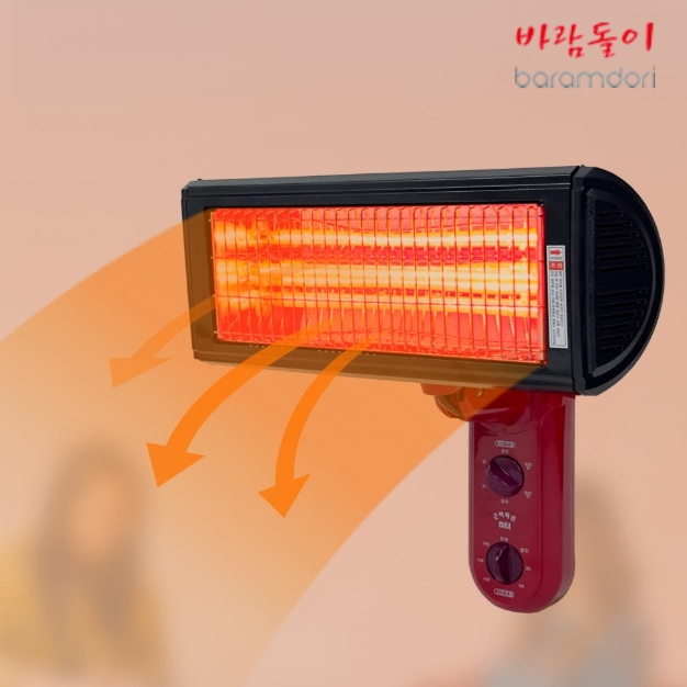 국산 벽걸이히터 공장 사무실 작업실 업소용 벽걸이형 전기난방기 이미지 6