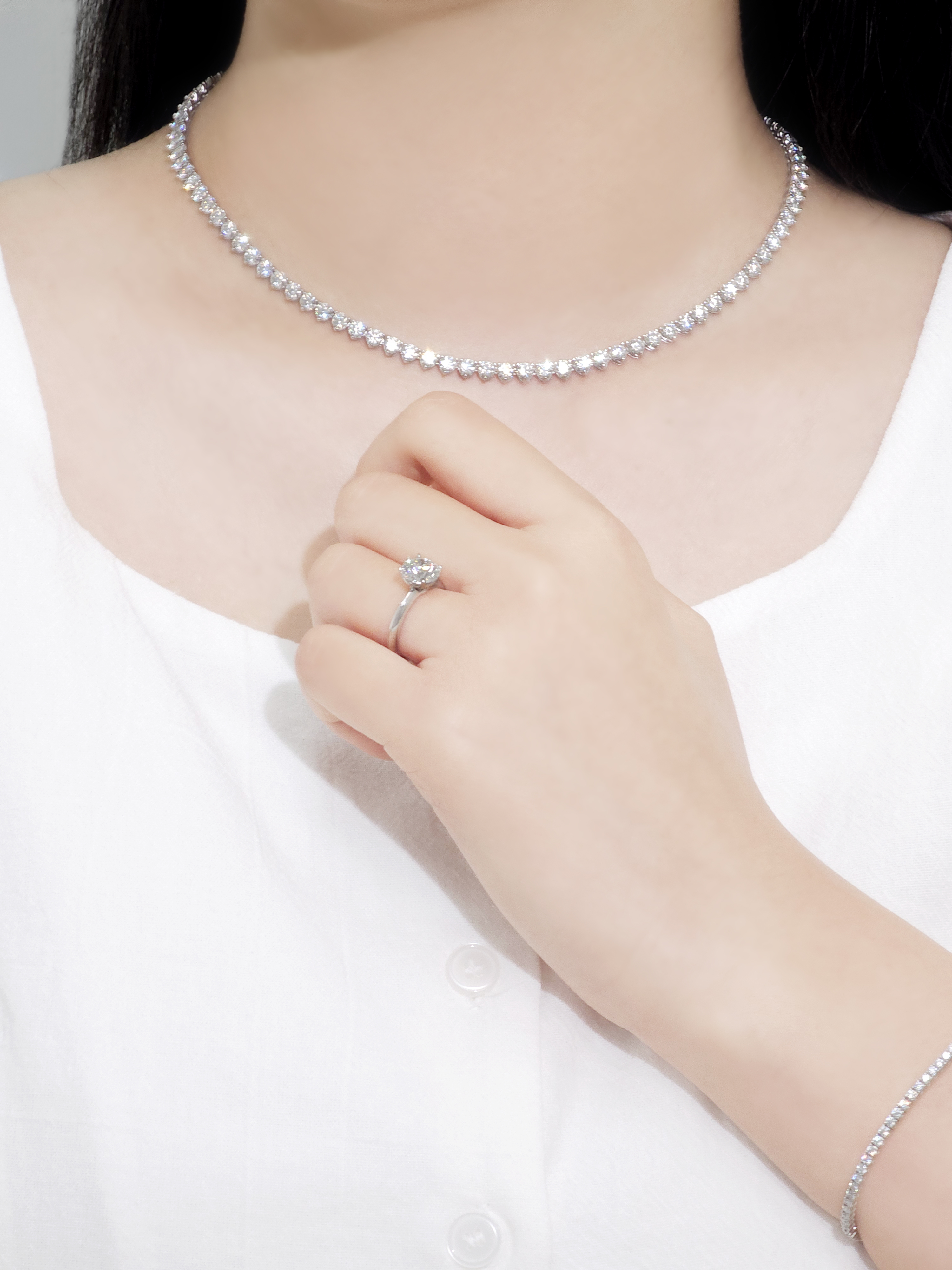랩다이아 반지 2캐럿 4프롱 솔리테어링 IGI 랩다이아몬드 14k 18k 이미지 6