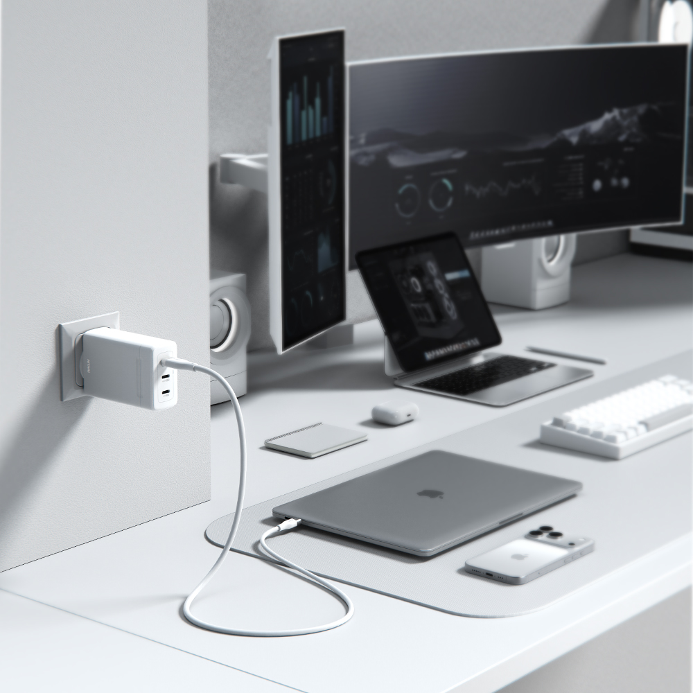 PD 3.2 100W AVS GaN 접지 멀티 초고속 충전기 GB103 블랙 이미지 3