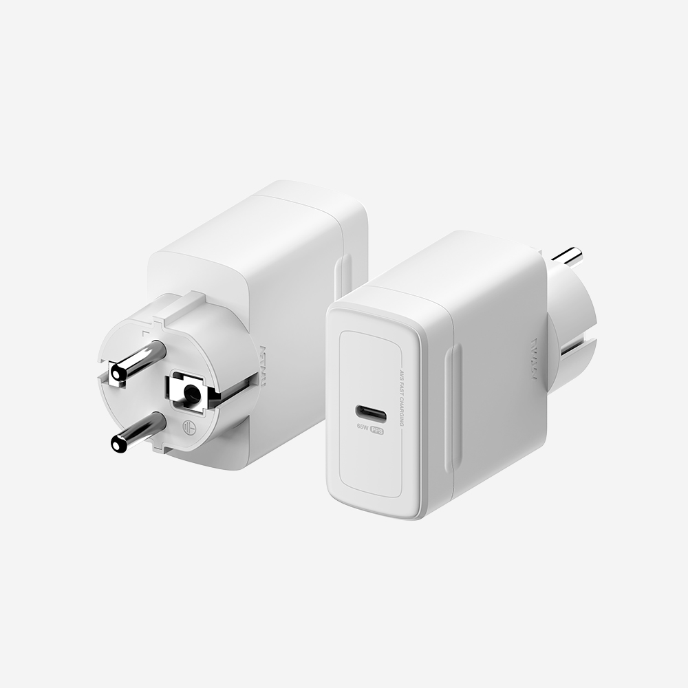 PD 3.2 65W AVS GaN 접지 초고속 충전기 GB651 화이트 - 상품 이미지