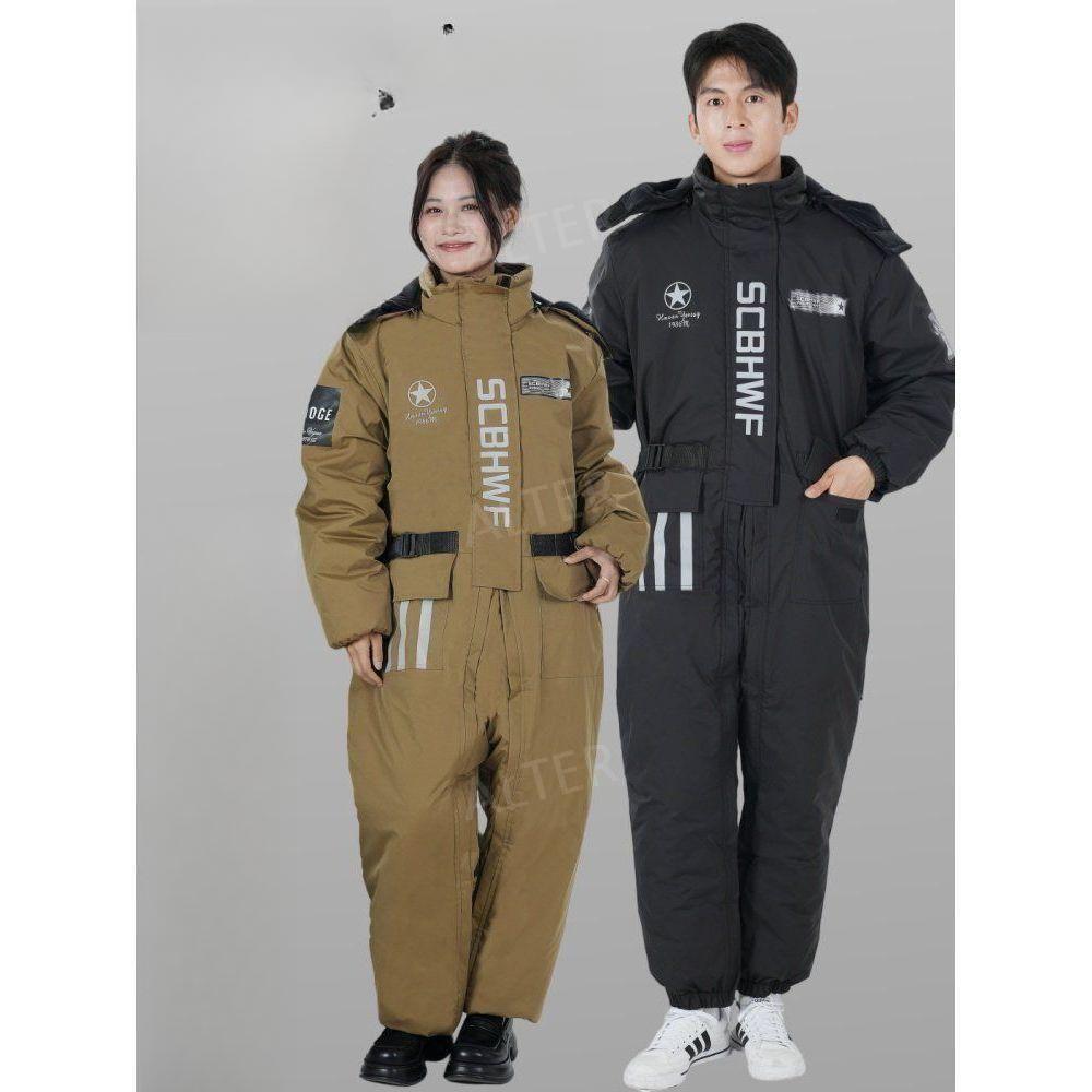 오토바이 우주복 배달대행 겨울 배달 방한복 라이더복 브라운 180(175-190cm 90kg) - 상세 이미지 2
