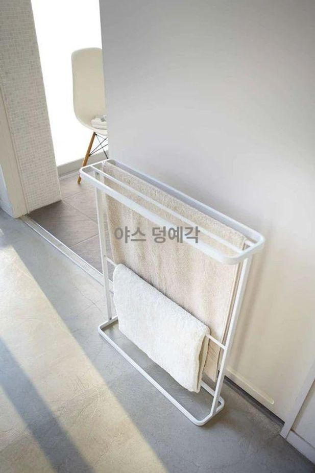 스탠드 북유럽 인테리어 욕실 선반 대리석 탈부착 철제 블랙63 x 18 x 76 - 상세 이미지 3