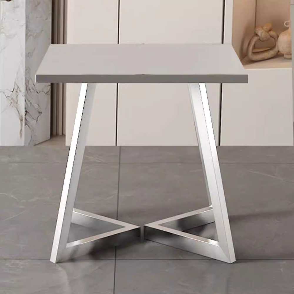 업소 스텐 테이블 의류매장 모던 협탁 고기집 사각판 60x60cm 스테인리스 V자 다리 테이블 - 상세 이미지 4
