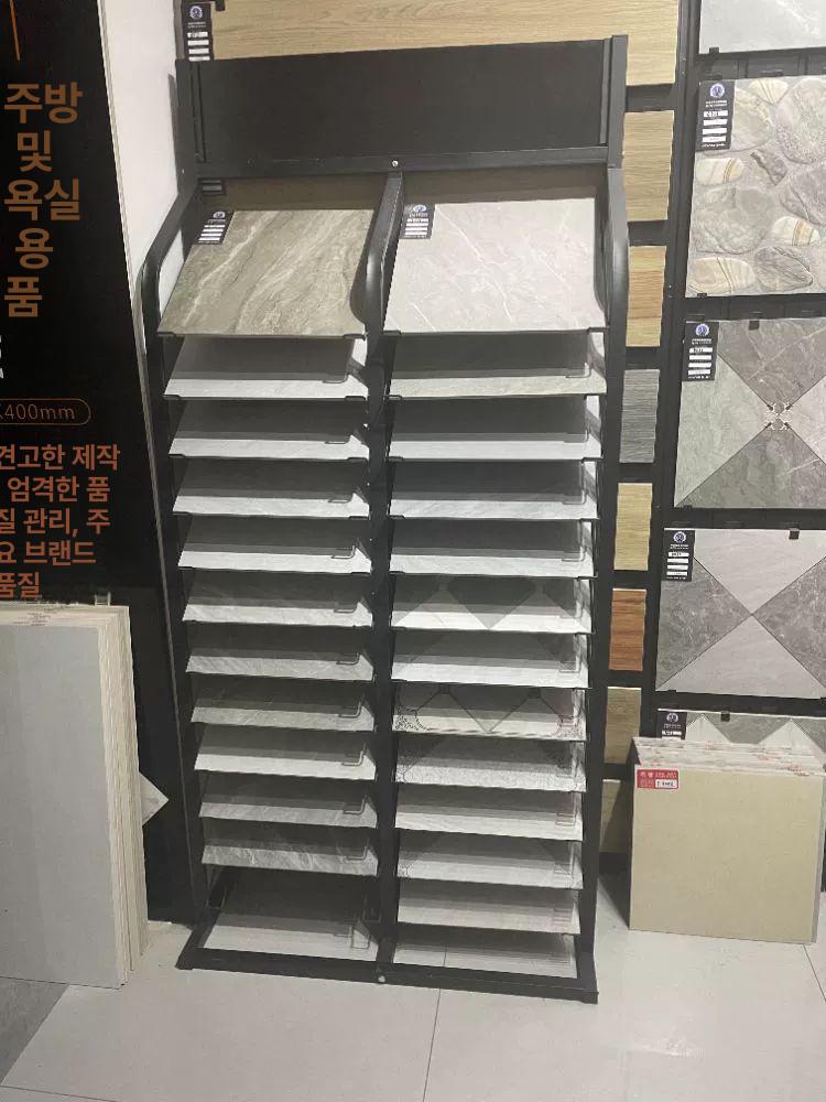 타일 거치대 책장형 이동식 매장용 견본 석재 전시대 샘플 400 x 300 이중 행 24개 - 상세 이미지 5