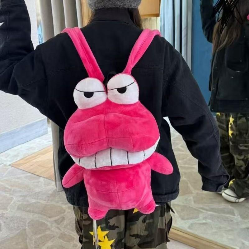 부리부리대마왕 백팩 초코비 공룡 스쿨백 베개 짱구 크레용 신짱 캐릭터 학생 가방 브라이트핑크 표준 - 상세 이미지 3