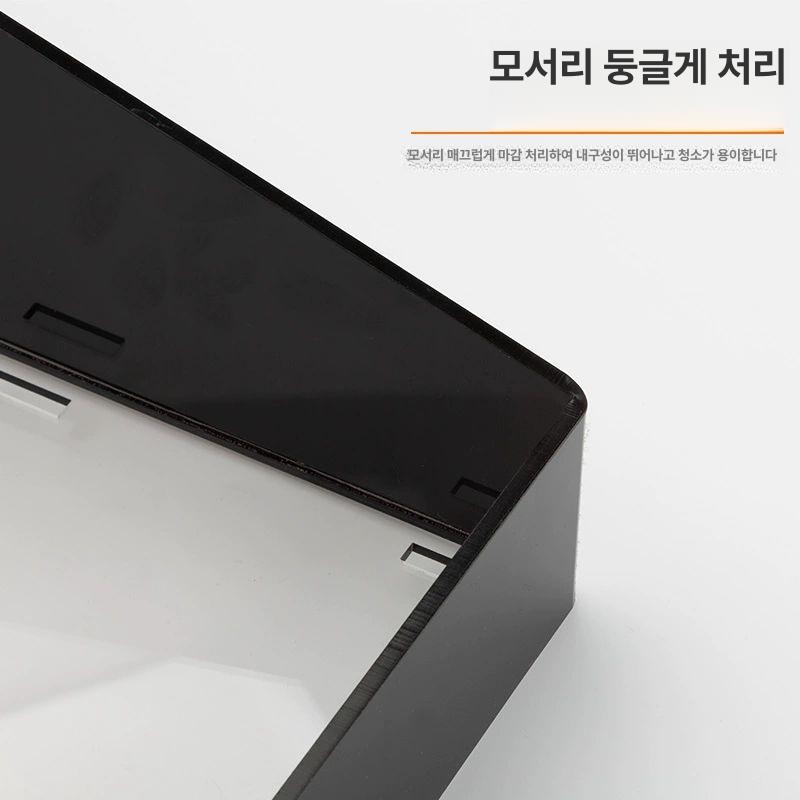 커피 캡슐 보관함 철제 정리함 티백 투명 디스펜서 선반 7016 화이트 박스+블랙 프레임 - 상세 이미지 5