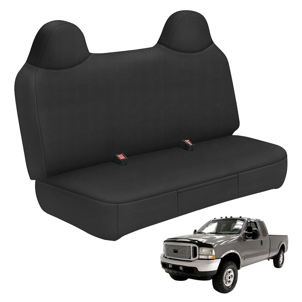 sportuli 1999-2007 포드 F250/F350/F450/F550 작업용 합성 트럭과 폼 벤치 시트 시트, 커버, 프리미엄 소프트 호환되는 전면 안감이 있는 네오프렌 솔리 - 상품 이미지