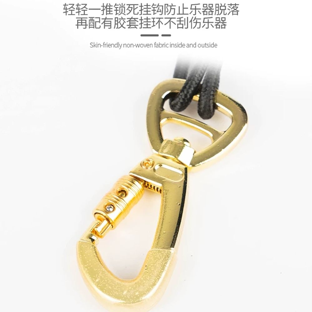 색소폰 목걸이 어깨걸이 거치대 업그레이 A. 업그레이드 버전골드 버클 골드, A. 48cm - 상세 이미지 5