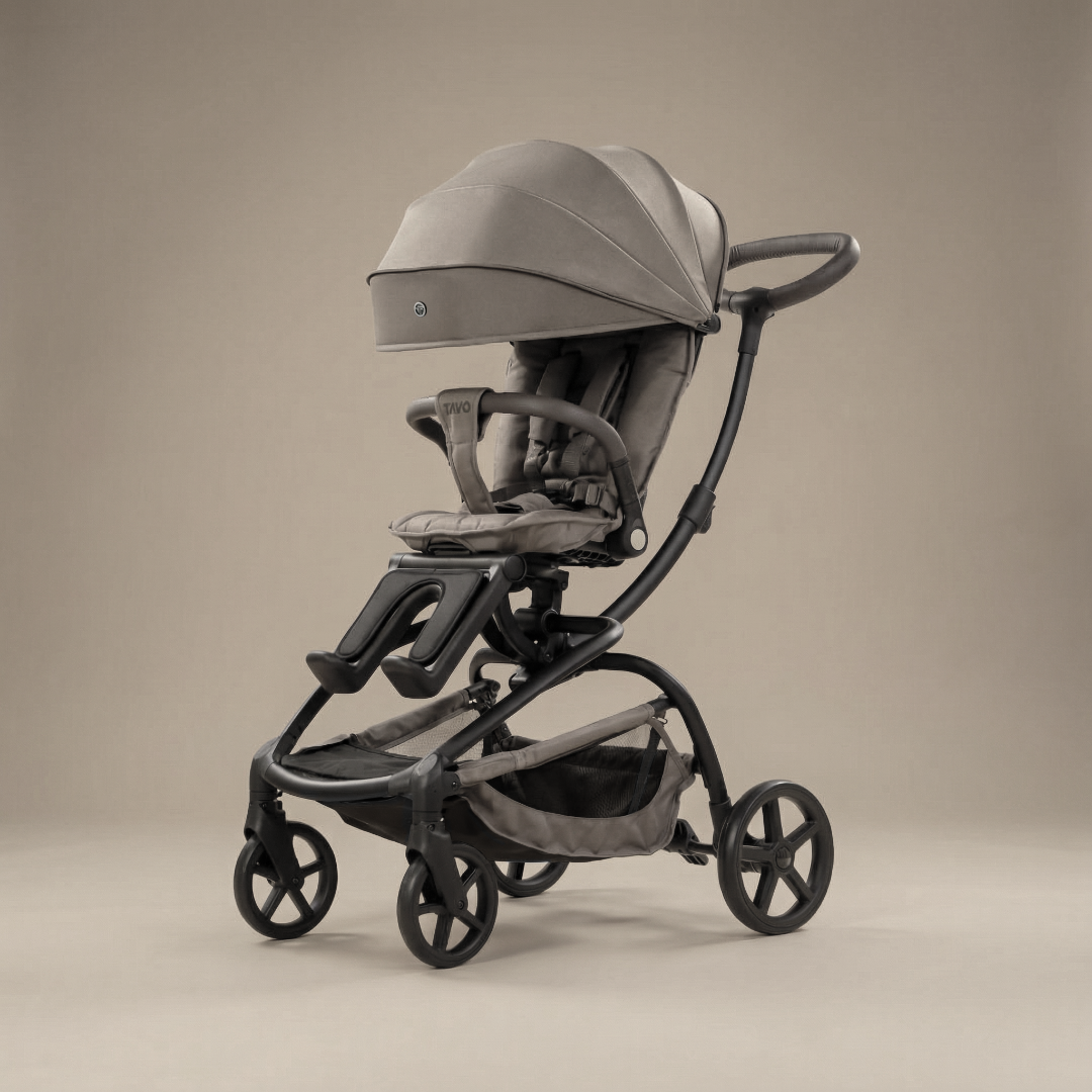 [누비앤타보] NUVY 트래블러S 큰아이까지 등하원 트라이크 유모카 S4 브라운