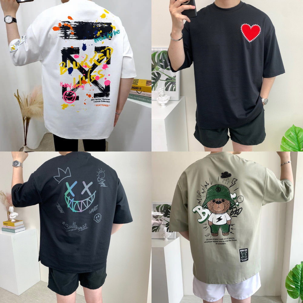 남자반팔티 오버핏 쿨티셔츠 쿨링 쿨론 냉감 아이스 여름 안비치는 커플 제품 이미지