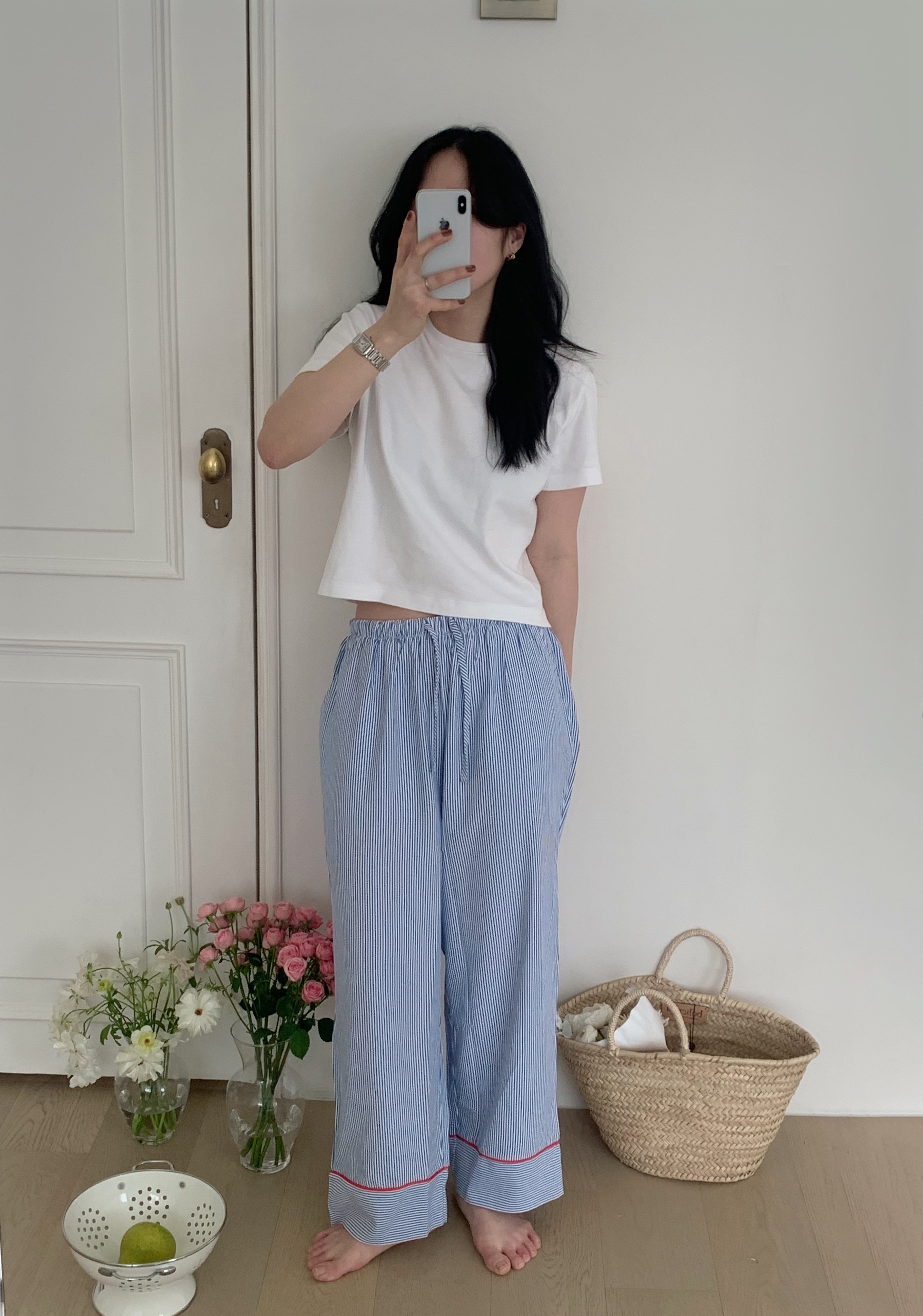 빅사이즈잠옷 임산부 스트라이프 신혼부부 커플파자마 3XL 이미지 2