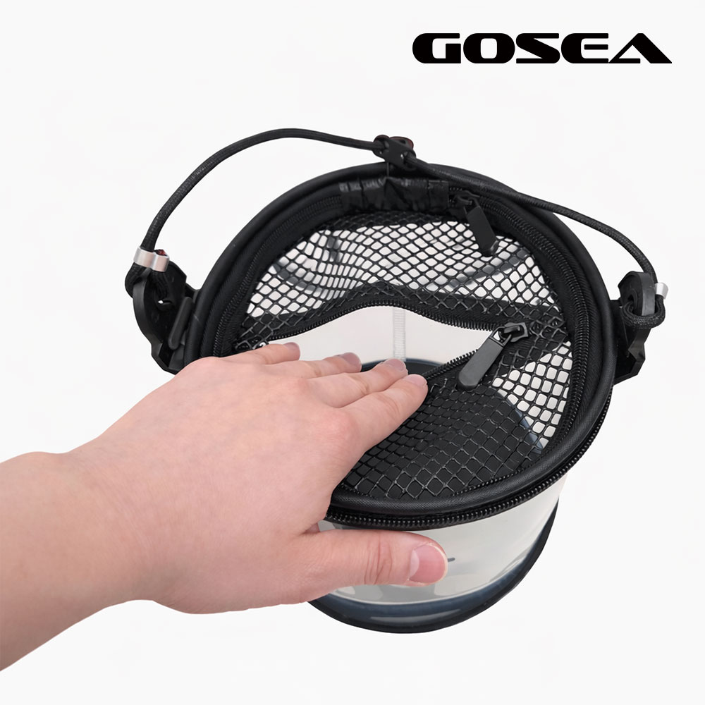 GOSEA 원형 투명 두레박 물고기 살림통 갯바위 물통 18cm 이미지 6