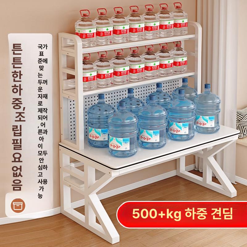 타공판 책상 세트 다용도 수납 공부방 철제 선반 모듈형 16mm원목상판 그레이오크 상판+화이트 프레임 80x60x169cm - 상세 이미지 5