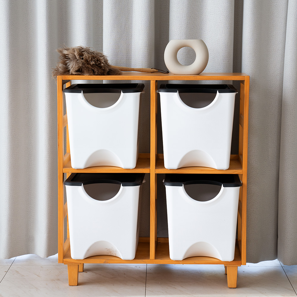 에코홀릭 재활용 분리수거함 3단 90L 가정용 분리수거 쓰레기통