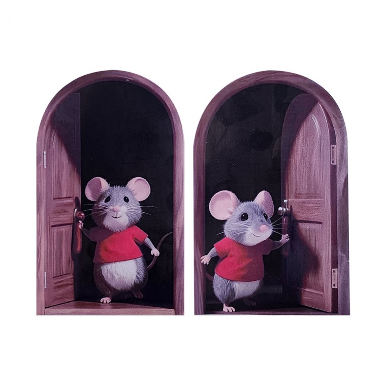 착시벽지 쥐구멍 착시스티커 마우스 인테리어 벽지 마우스 시트지 착시쥐 거실포인트 DIY 3D벽지 꾸미기 - 상품 이미지