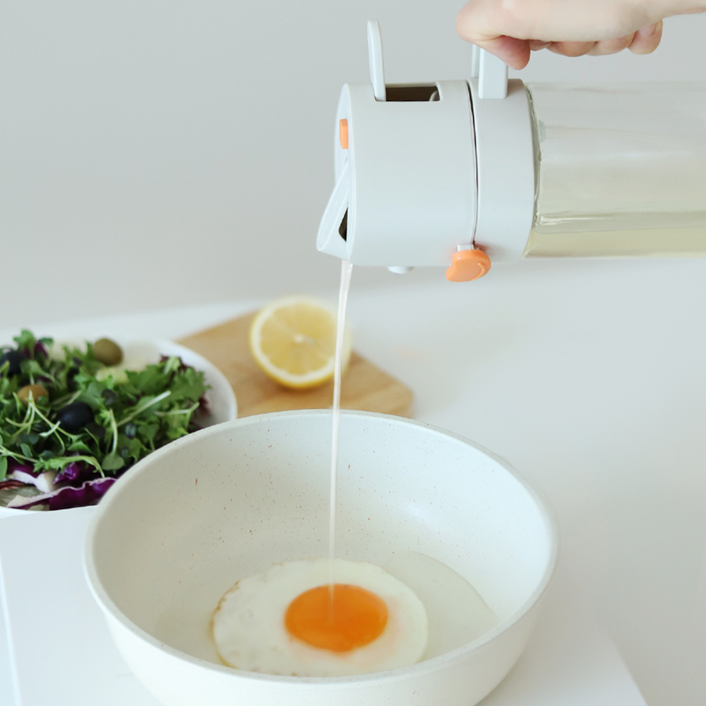 자동개폐 오일스프레이 500ml 2P세트/ 분사형 오일병 유리 디스펜서 기름병 분무기 이미지 4