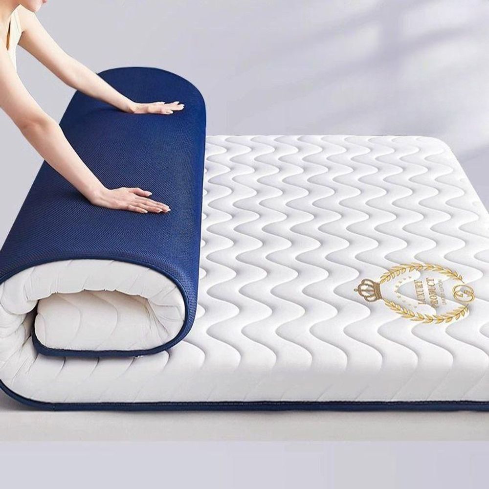 라텍스 매트리스 토퍼 침대 A. 800mm900mm, A. 단면 디자인 길운청색 약 5cm - 상품 이미지