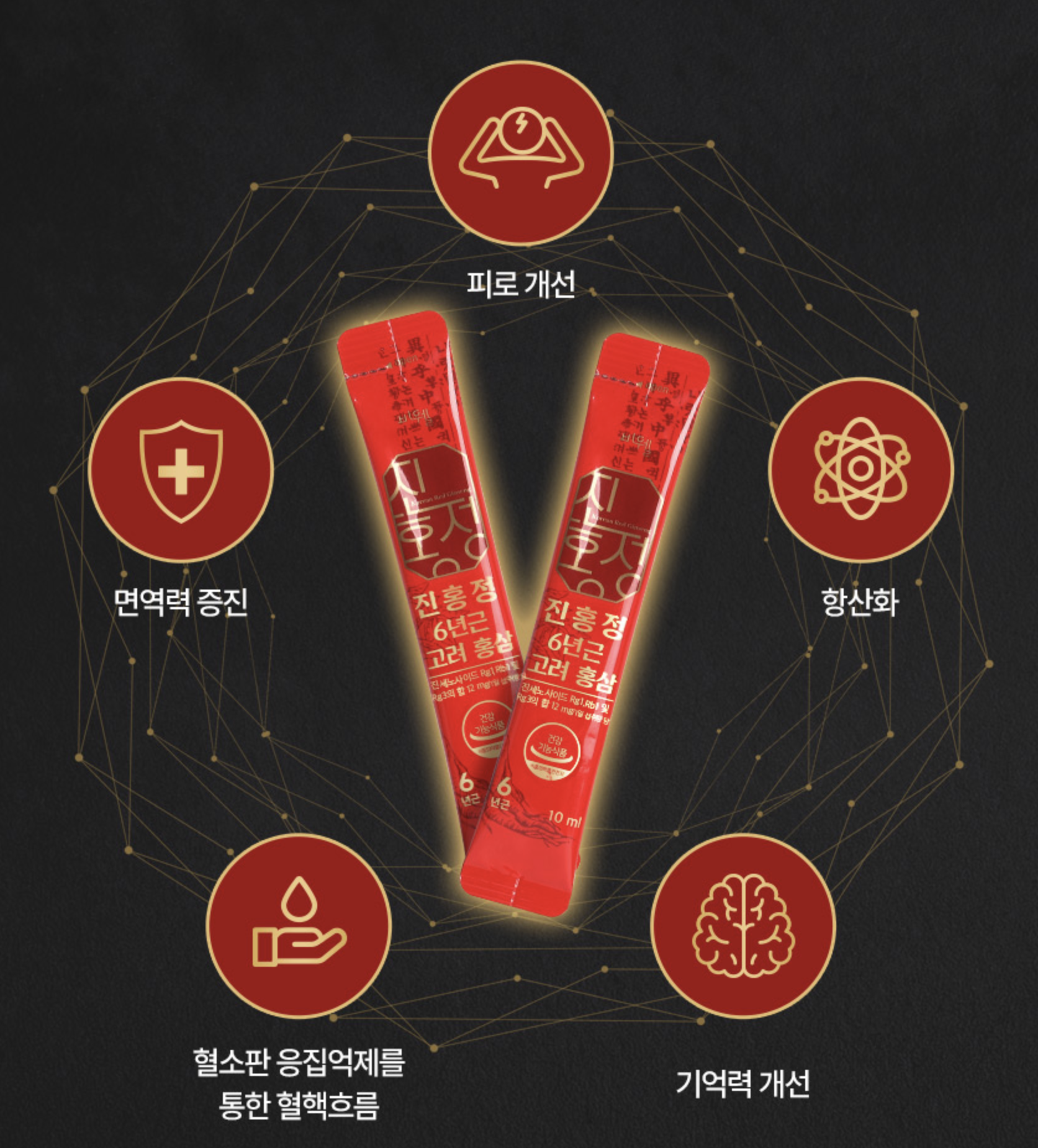 전체식홍삼 농축액골드 6년근 고려홍삼진액 스틱 이미지 8